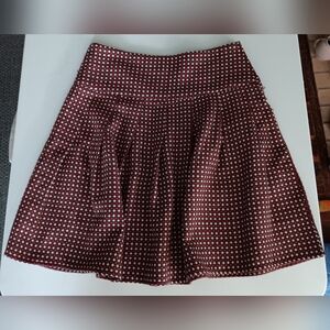 VTG Lux Urban Outfitters drop waist  polkadot schoolgirl skirt. 33" waist Sz 7.